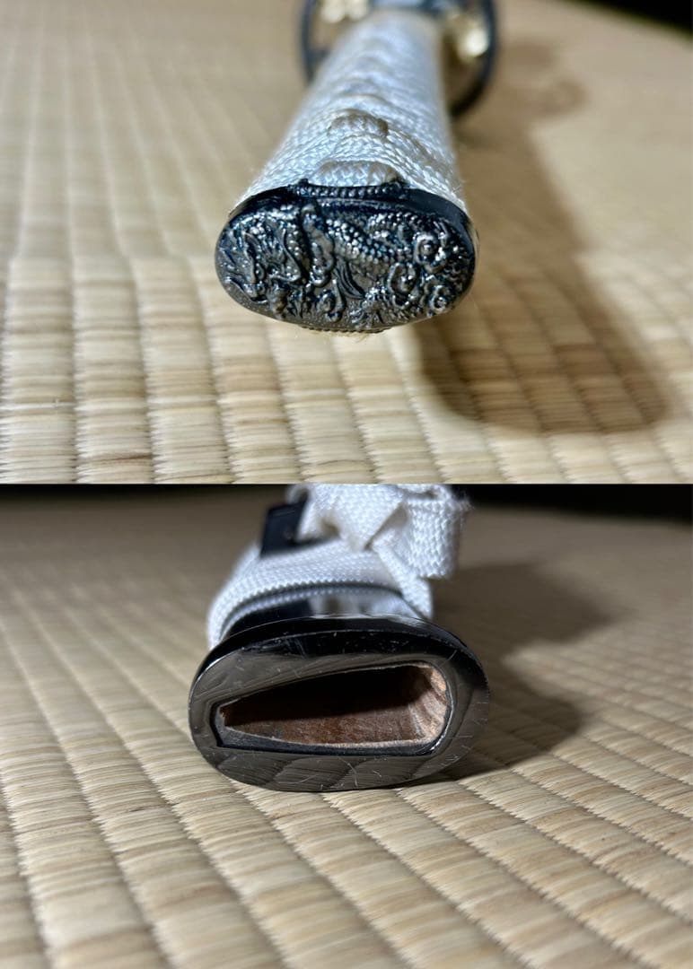 模造刀 太刀　※刀身に樋があり、鍔に花模様のある刀！