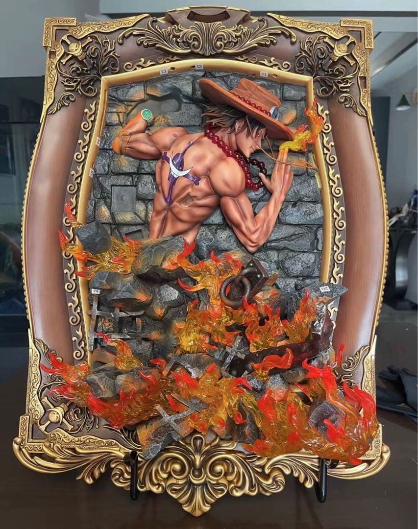 ワンピース エース vs ルフィ ガレージキット ガレキ スタチュー①