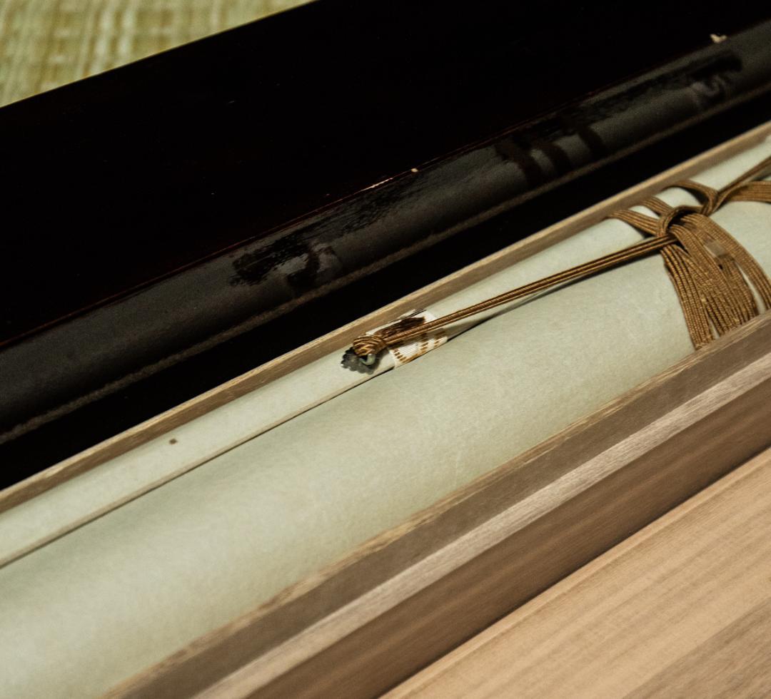 掛軸-1462　国井幸雪　白衣観音　共箱　二重箱