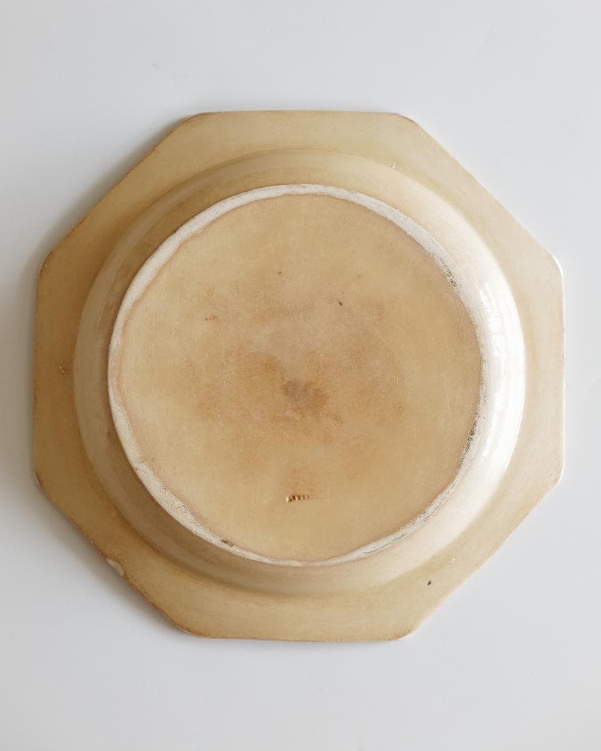 モントロー窯 1820年頃 枯れ果てたオクトゴナル 大皿