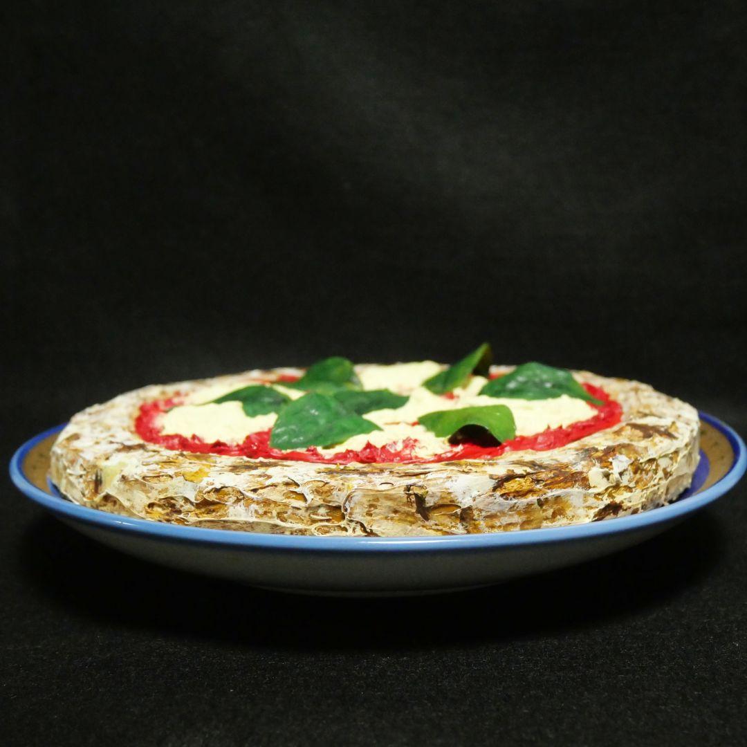 油絵 油彩 油彩画 絵 絵画 円形【ピザ】