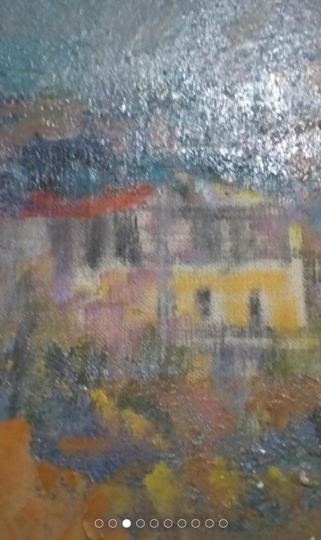 吉田民尚　老人ホーム　真作油彩6F1995年ぐらいに美術年鑑評価一号190万円