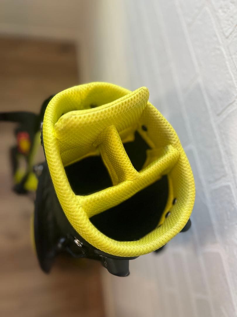 【良品】 esmart 1.8 スタンドゴルフバッグ 黒/黄色