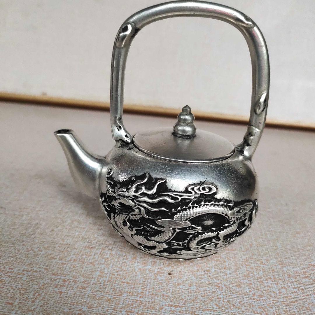 銅器 龍鳳提梁 徳利 急須 茶道具 工芸品 美術品 置物