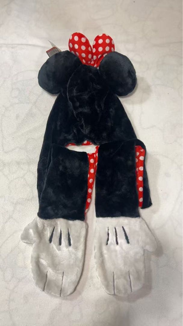 ディズニー　ミニー　ファンキャップマフラー