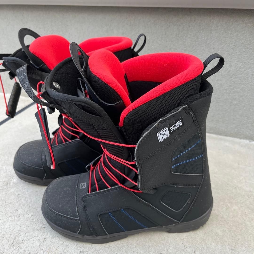 極上！超美品！！SALOMON スノーボードブーツ 黒/赤　一度のみ使用
