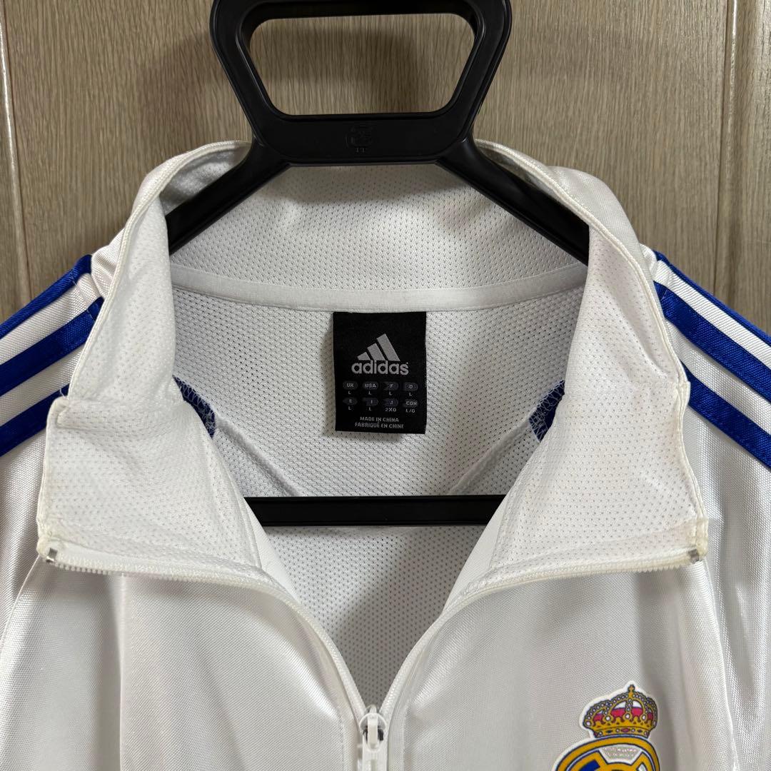 adidas製 レアル・マドリードトラックジャケット 2XOサイズ/ホワイト