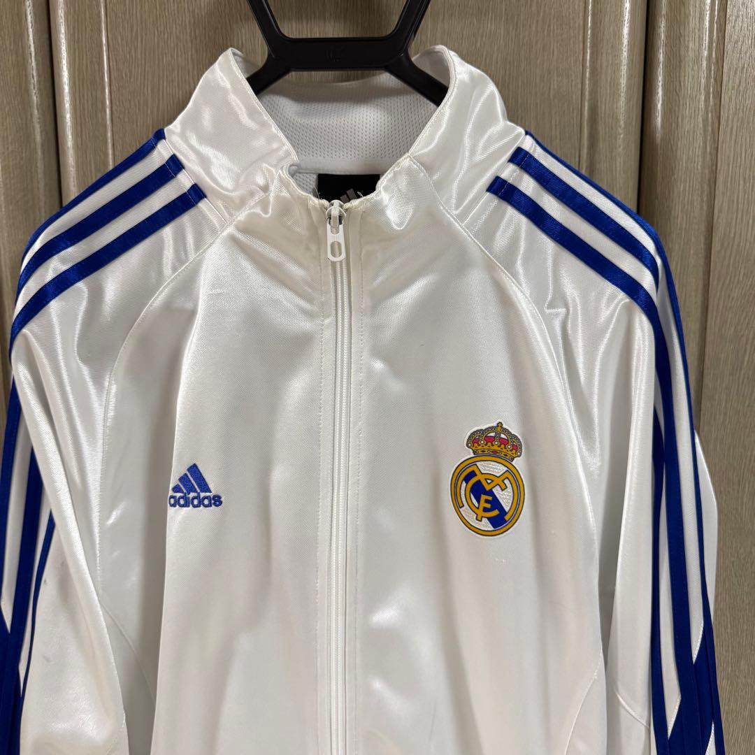 adidas製 レアル・マドリードトラックジャケット 2XOサイズ/ホワイト