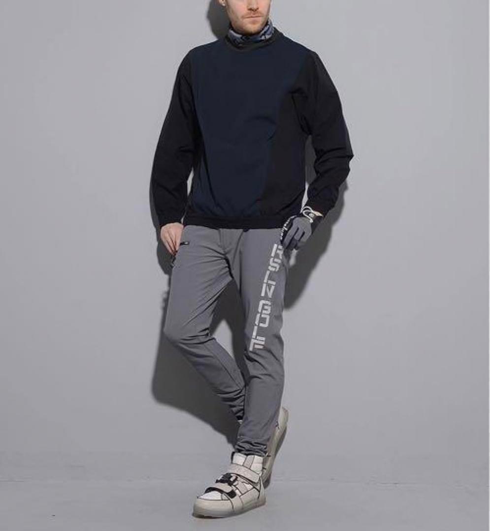 ラッセルノ ゴルフ ブランドロゴ ストレッチ ロングパンツ グレー L 5