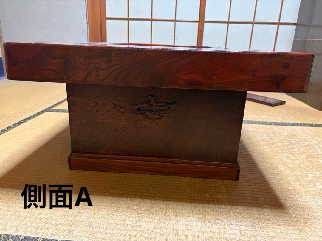 【未使用品】高級囲炉裏テーブル　古民家家具　工芸品　箱火鉢　座卓　送料込