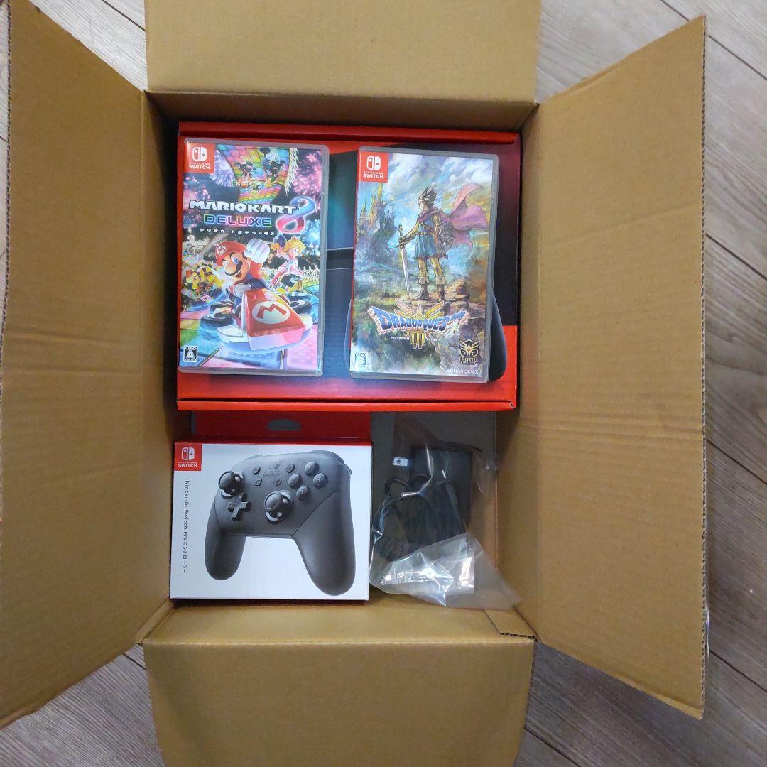 Nintendo Switch本体&プロコントローラー&ソフト2本の4点セット