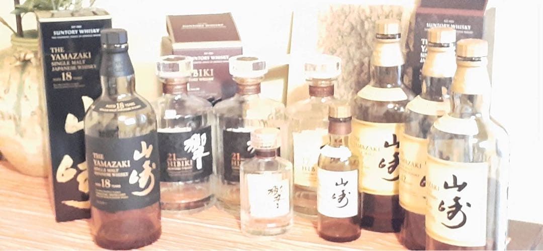 サントリー山崎18年・響21年　空瓶 箱付き　ディスプレイ・コレクション用