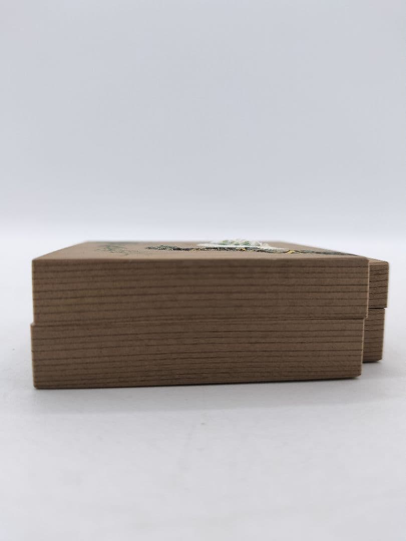 c639 香合 神代杉 鷺に柳 色紙重 中谷秀斉 木箱 茶道具 古物