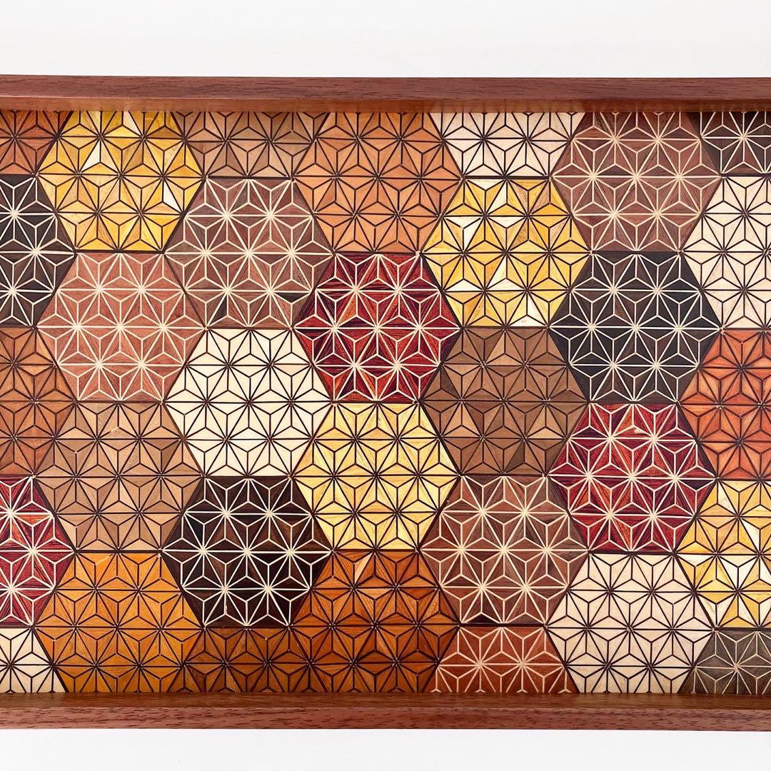 寄木細工　小物入れ　インテリアトレイ　箱根　伝統工芸品　古物　古道具　置物　お盆