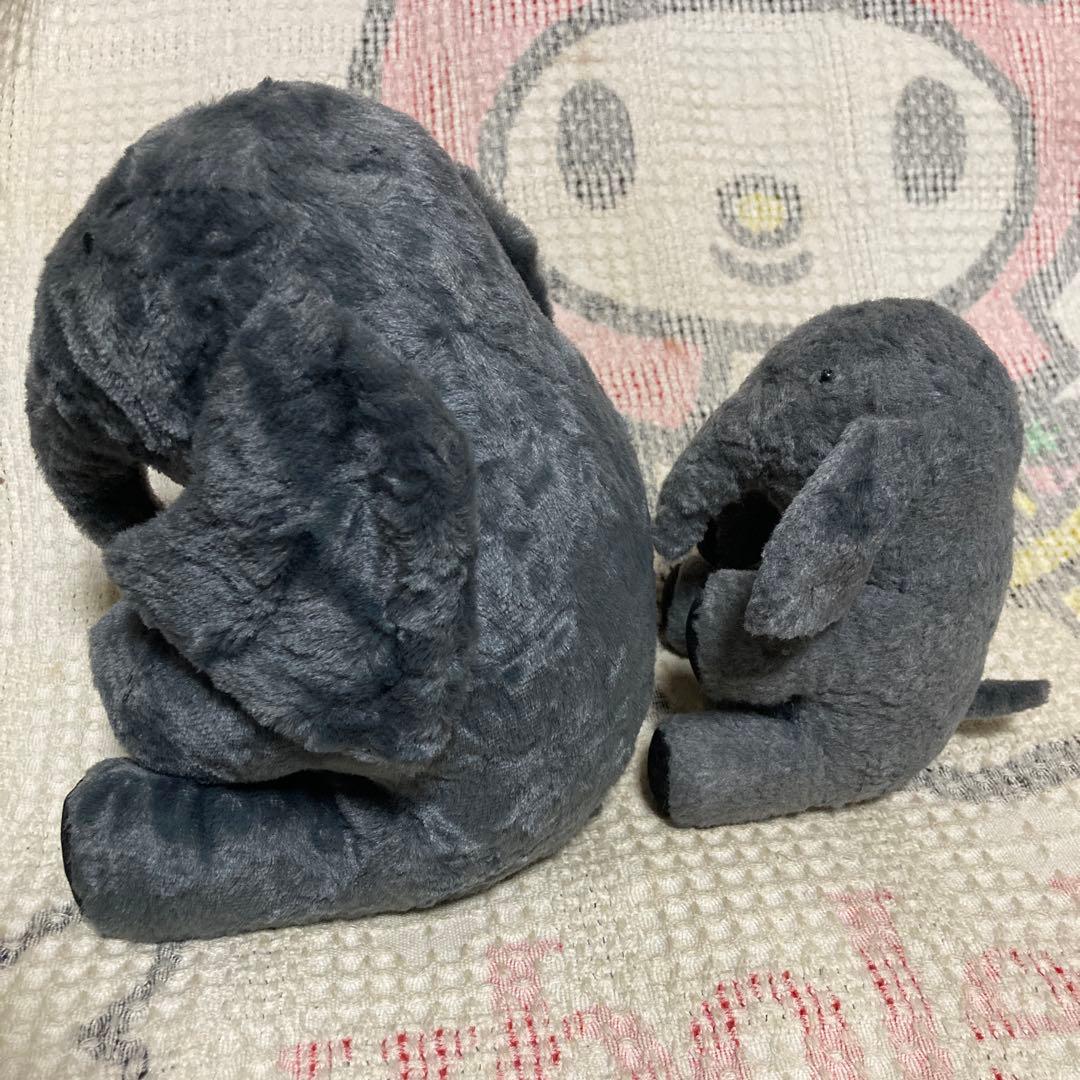 モンスイユ　ゾウ　ぬいぐるみ　2コセット 中古品　バラ売り不可