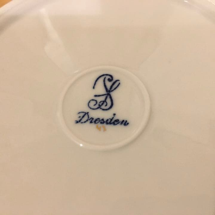 Dresden  ドレスデン　金彩レース飾り皿  ドイツ アンティーク
