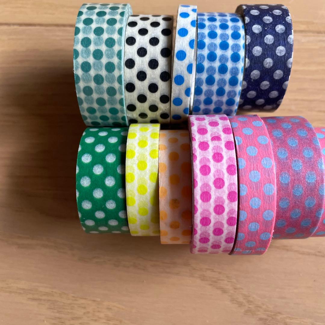 カモ井加工紙　mt 水玉　ドット　マスキングテープ　匿名発送　ドット　スプリング