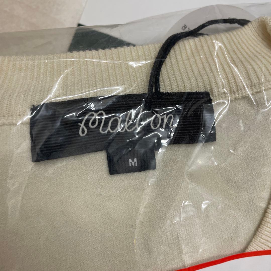 【新品】MALBON キャラクター刺繍セーター Mサイズ　マルボン