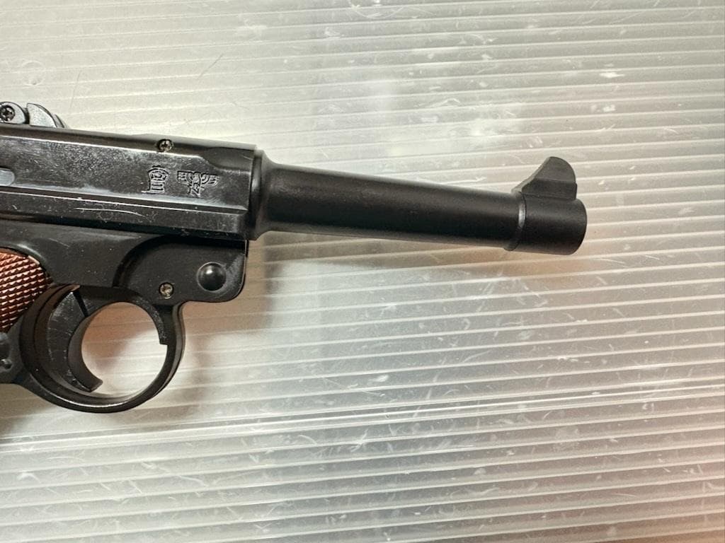 絶版品 クラウン 7mmつづみ弾 ルガー P.08 4インチ 組立キット 完成品