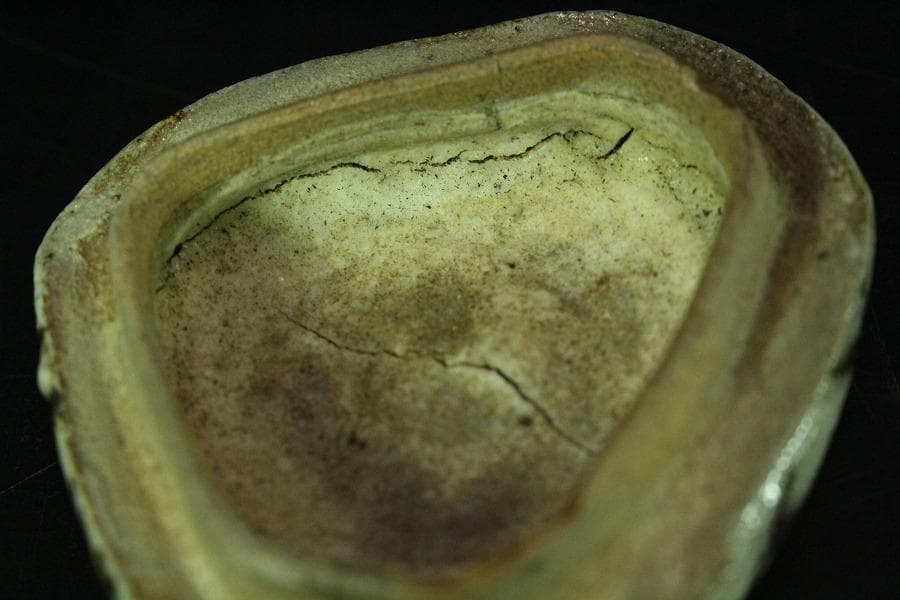 茶道具 古唐津 絵唐津 香合 時代物(K-XA861)