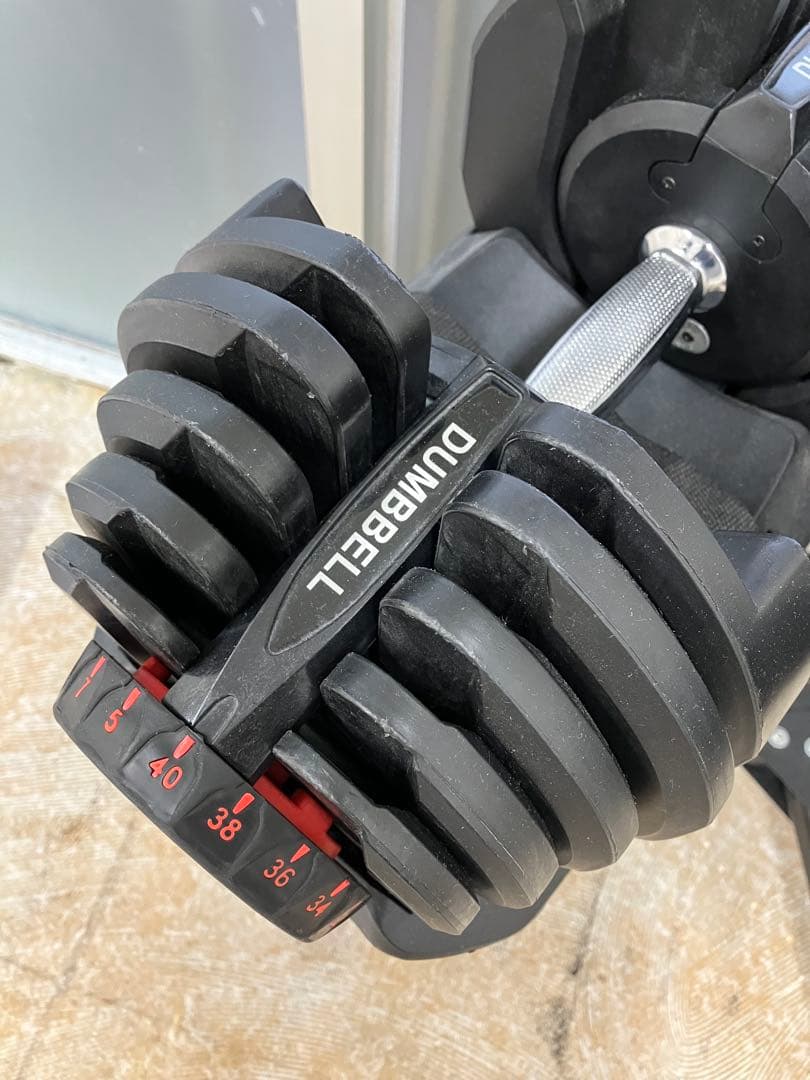 【引き取り限定】可変式ダンベル　40kgセット　 スタンド付き