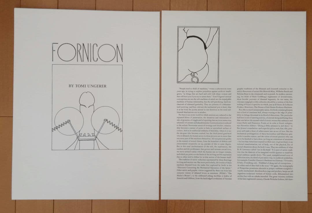 トミー・アンゲラー　大人の絵本　機械仕掛け　エロティック　未綴じシート51枚