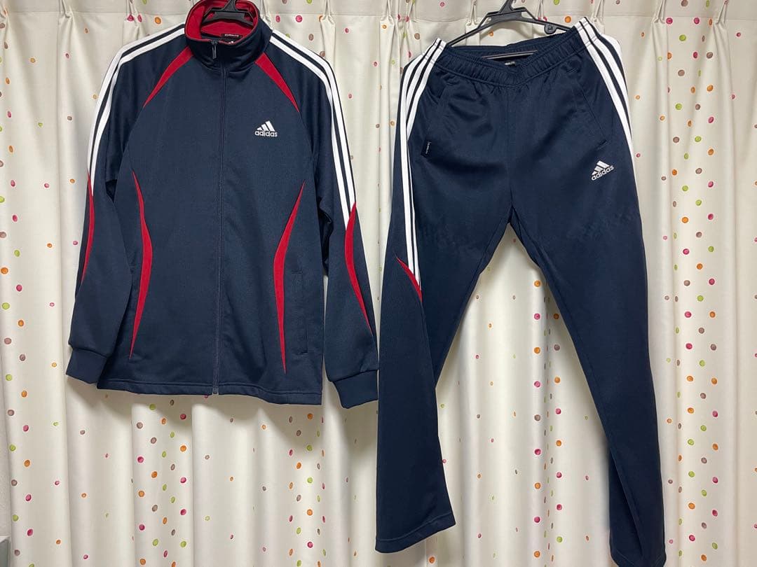 adidas ジャージ上下2セット Mブラック&ネイビー