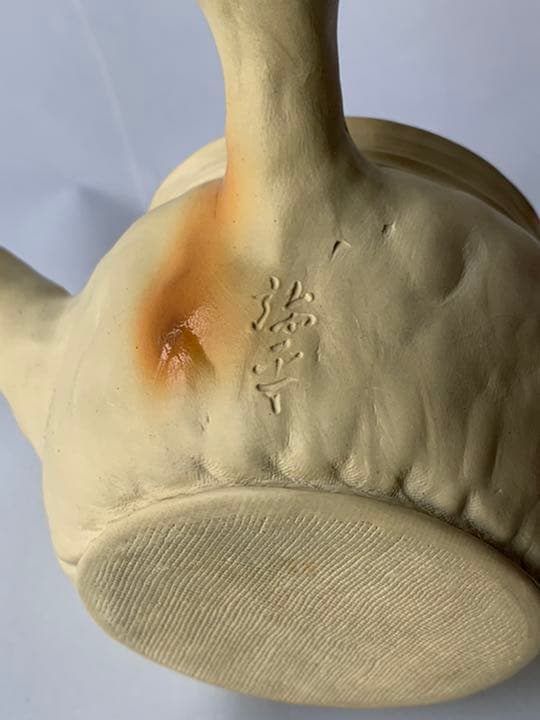 【茶器セット1  白泥　手捻り火襷】間野弥平　　共箱