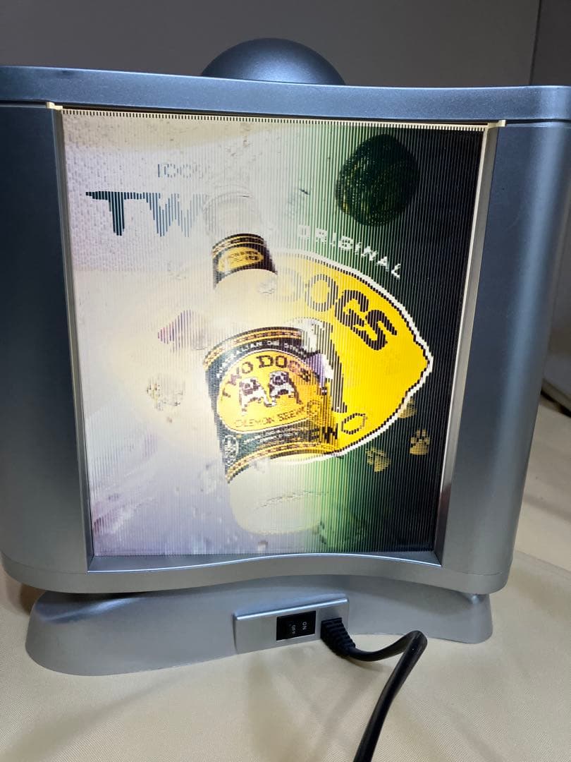 レアTWO DOGS 回転ネオンサイン　ディスプレイ看板照明　レンチキュラー看板