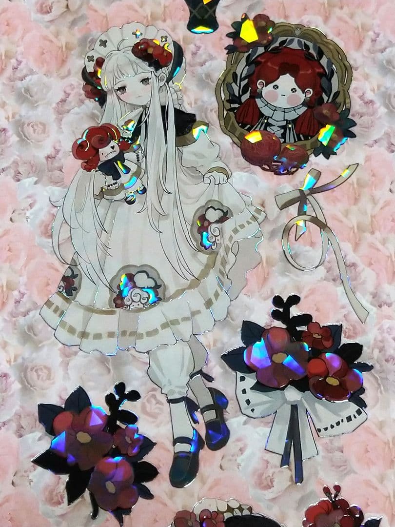 ✩完売御礼✩J616＃系梦花傀(贝壳光)E厘米切り売り海外人物マステ女の子