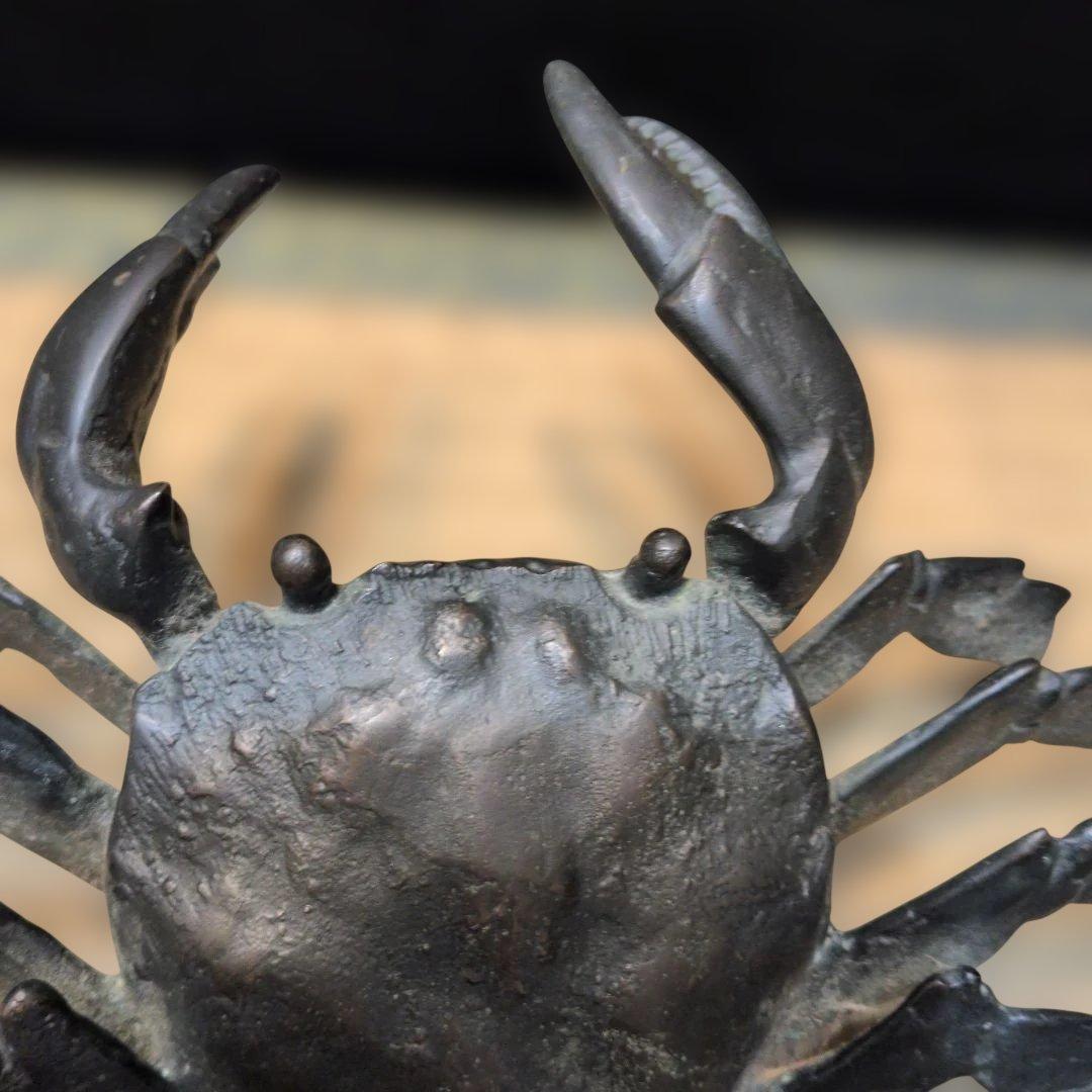 蟹置物　銅製２５センチ