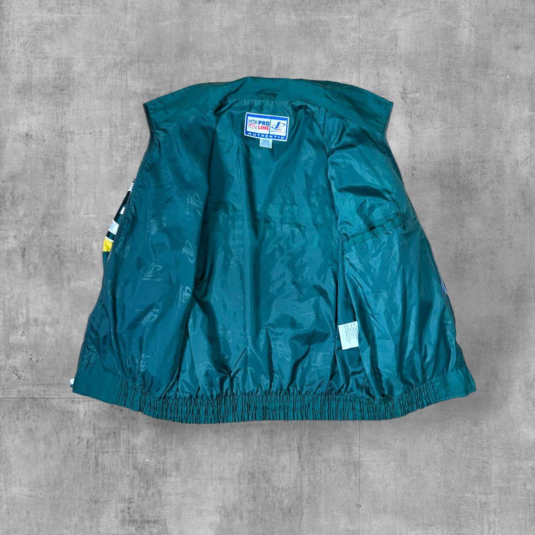 【90s】 NFLパッカーズロゴアスレチッ クナイロンジャケット刺繍グリーンL相