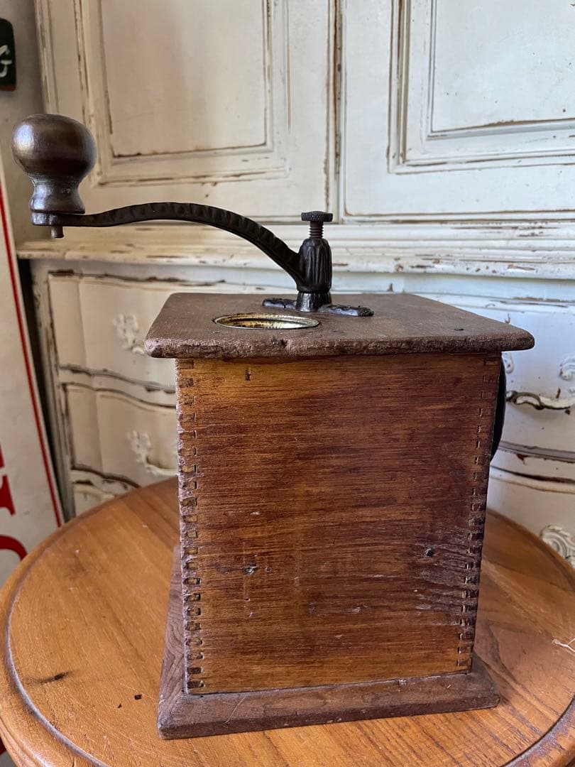 アンティーク　木製　コーヒー　ミル　グラインダー　レア　特大　アメリカ