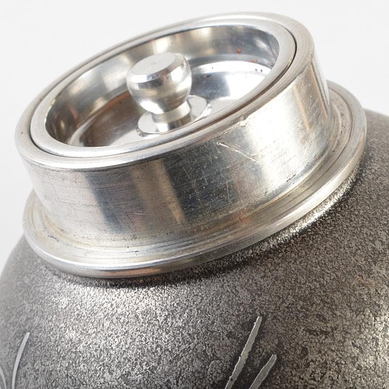 古錫　四君子文　間村自造　茶こぼし　乾茂號造　茶壷　2点まとめて　U　R5852