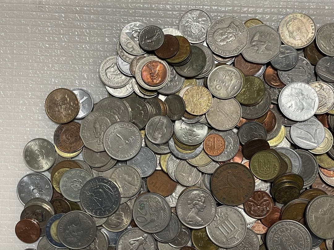 古銭　世界の古銭　外国の硬貨　色々　詳細はわかりません　約3840g A1