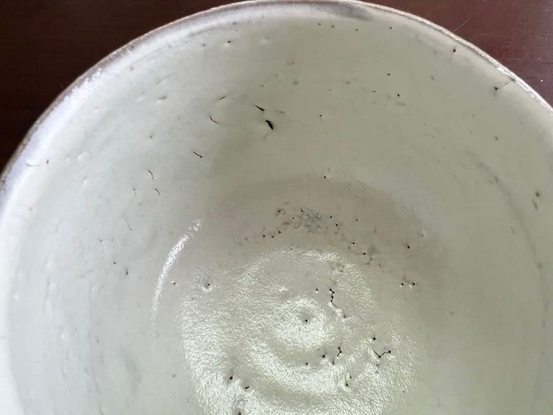 虎渓山水月窯　粉吹風茶碗