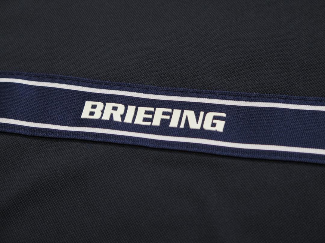BRIEFING GOLFブリーフィングゴルフバックロゴラインシャツネイビーⓂ