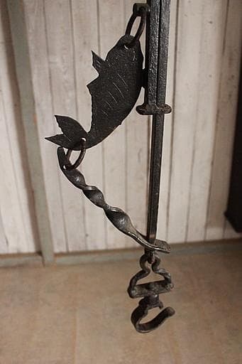 u*d様 古い鉄製の自在鉤　最長210㎝　吊り下げ　フック　囲炉裏