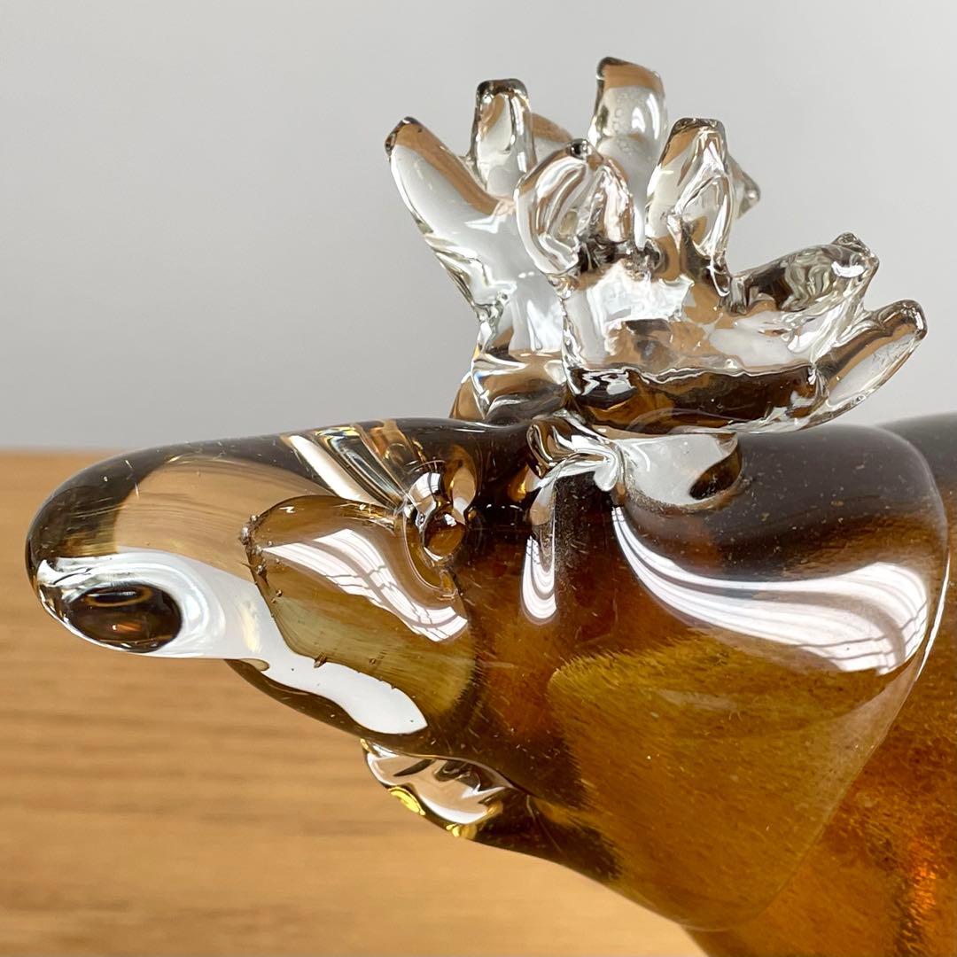 北欧ビンテージ Bianco Blu ガラス製 トナカイ セット 置物 オブジェ