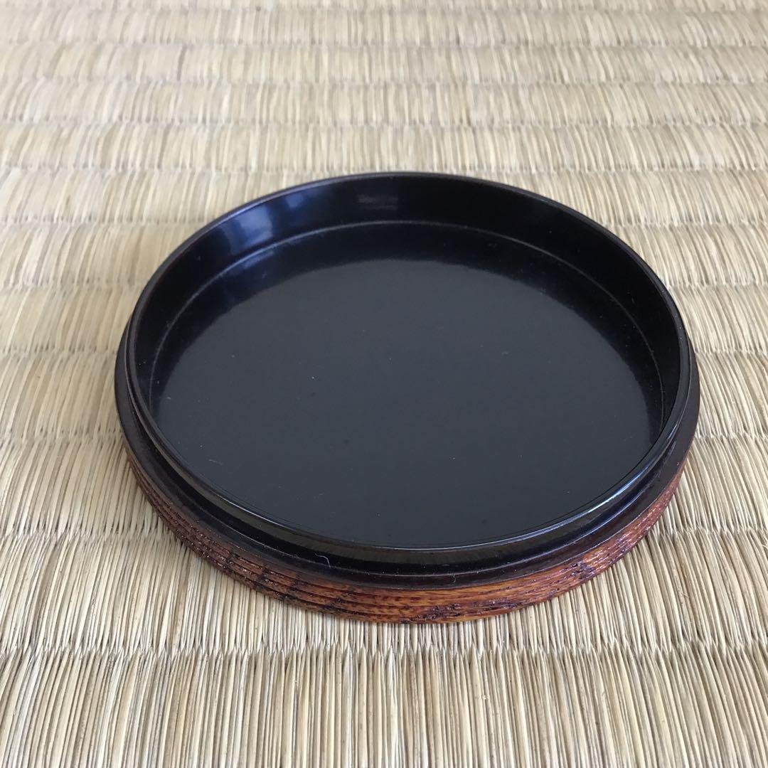 茶道具　香合　糸目丸香合　塗師保斎作　共箱　S166KG