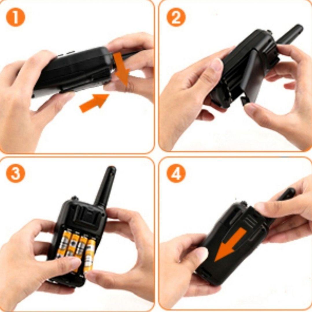 トランシーバー　4台セット 免許資格不要 小電力 充電式 携帯型　アウトドア⑤