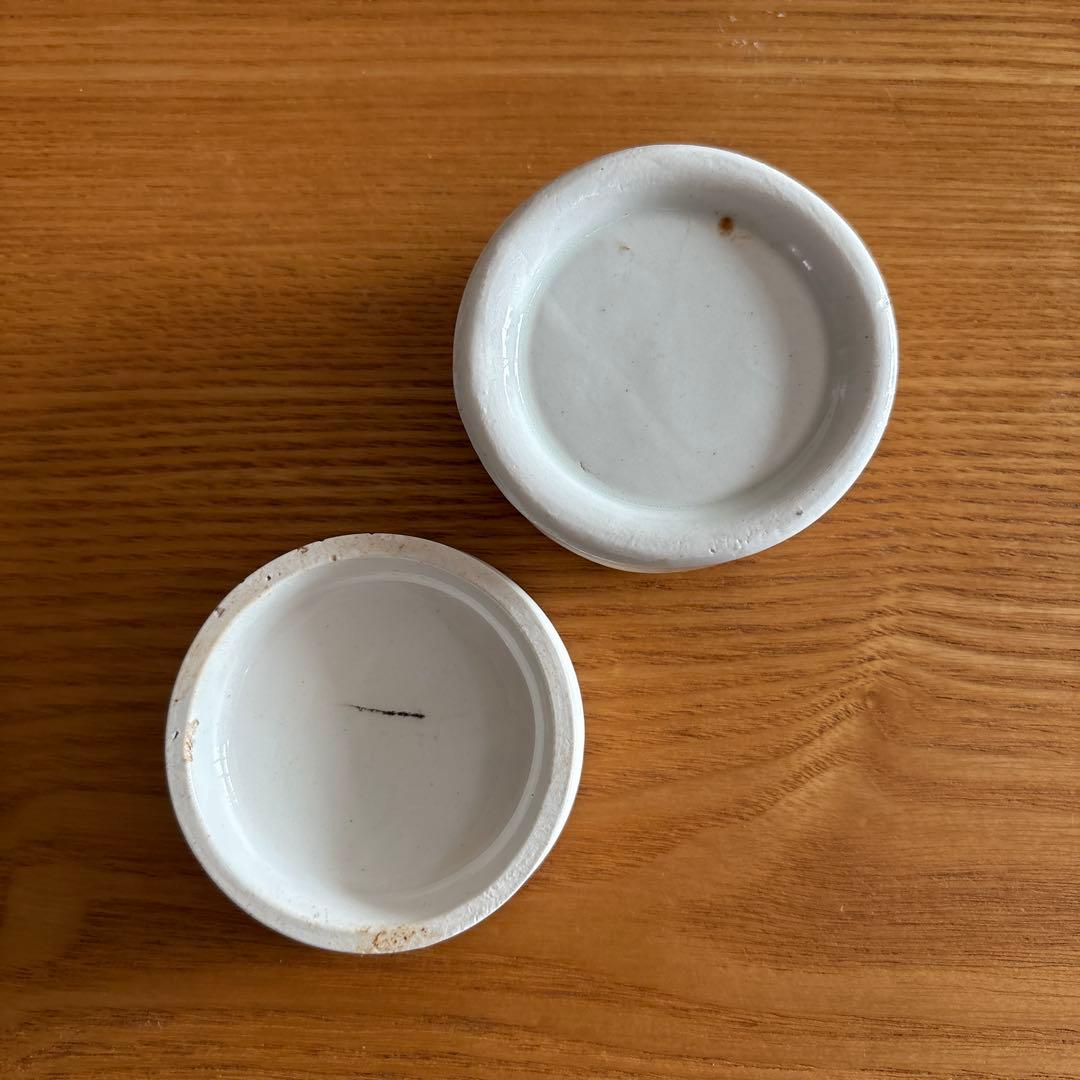 19世紀 英国アンティーク/ヴィクトリア期/陶器歯磨き粉ポット