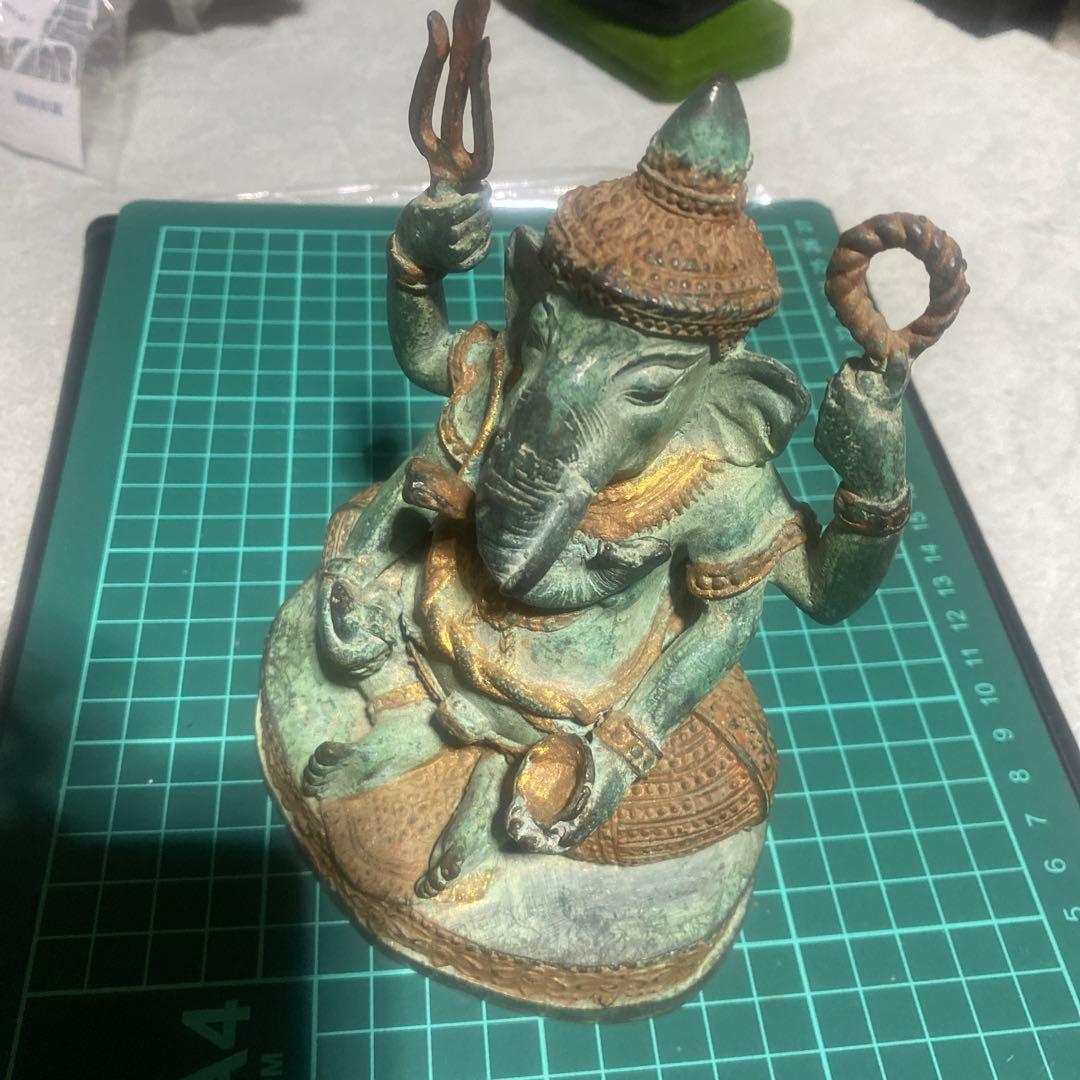 ガネーシャ像 銅像 置物 ヒンドゥー教　神仏様