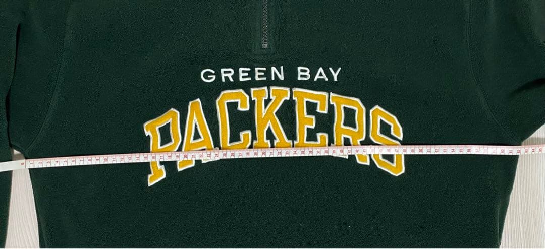 チャンピオン　90s　グリーンベイパッカーズ　フリース　ハーフジップ　デカロゴ