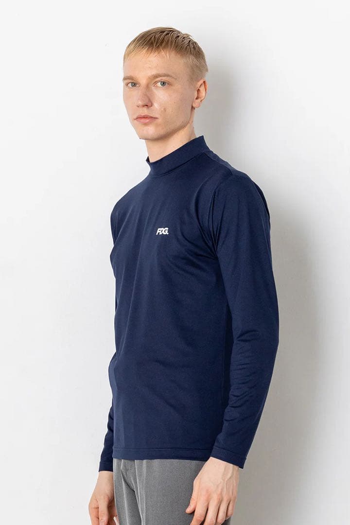FIDES GOLF BACK LOGO MOCK NECK L/S サイズ　L