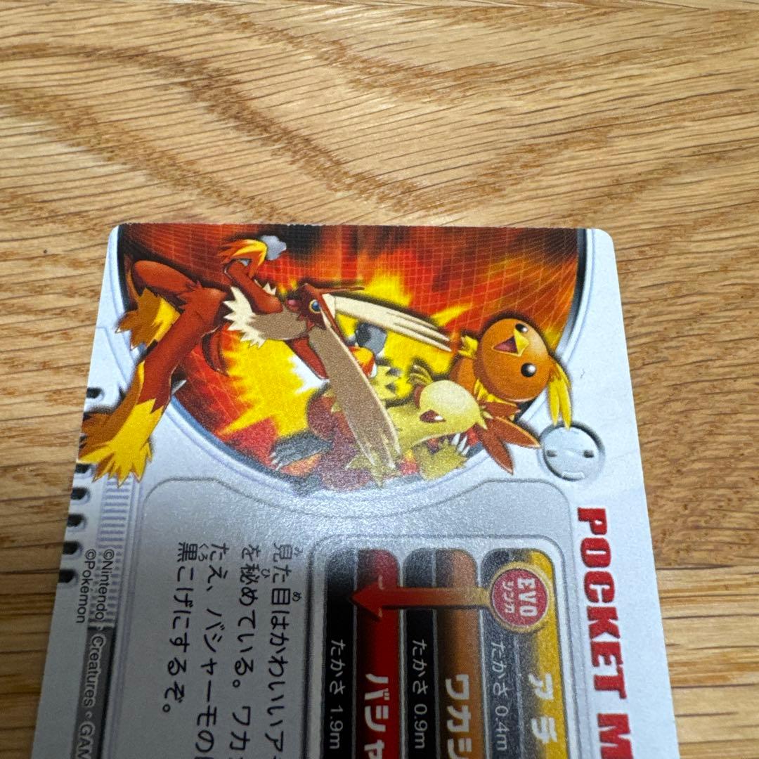 ポケモンずかんカード　アチャモ ワカシャモ バシャーモ　3D【5412