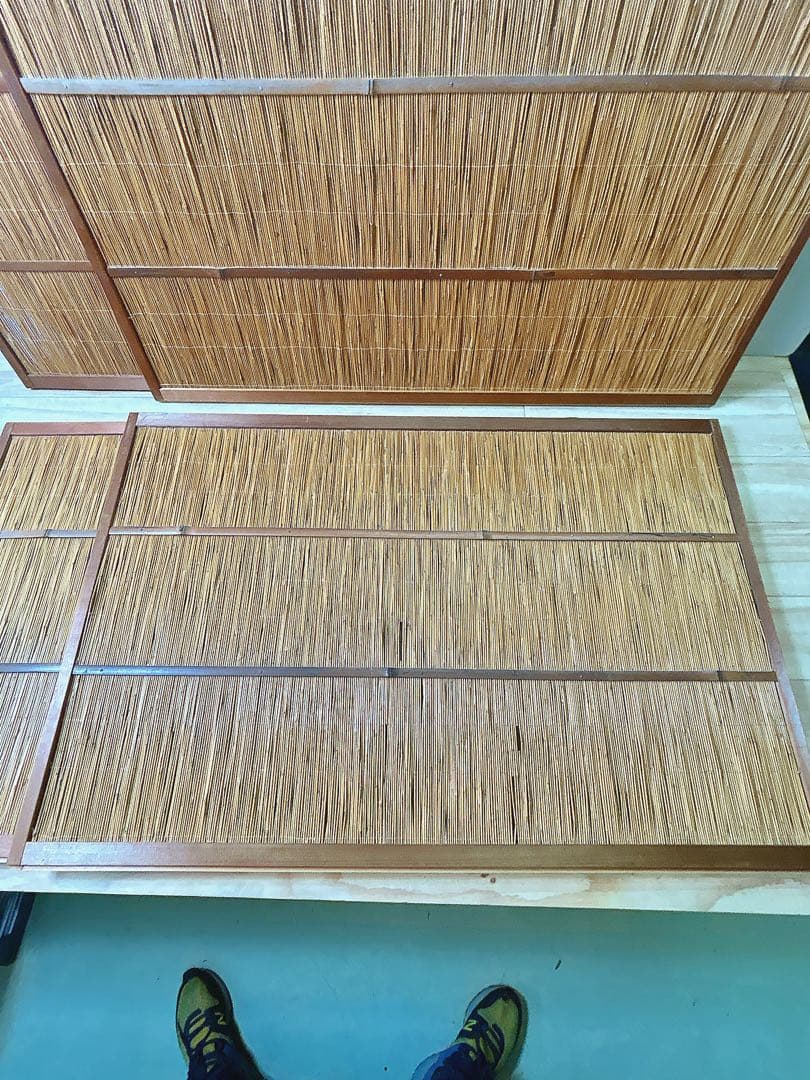 古い建具 4枚 簾戸 すど 葦戸よしど 夏障子 御簾戸 No3