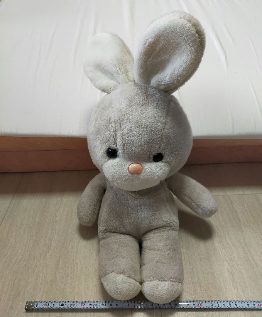ぬいぐるみ　大　うさぎ　グレー　吉徳　昭和　レトロ　平成　ぬい活