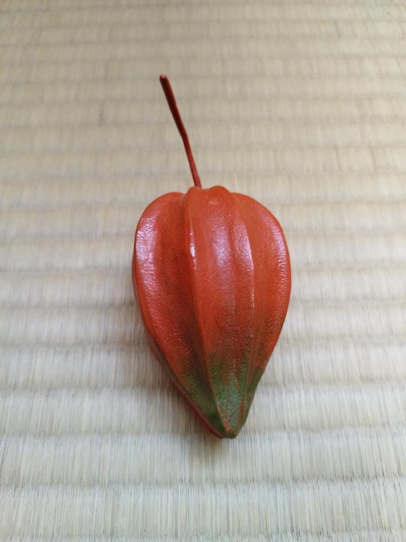 送料無料　超希少【超絶技巧】 輪島塗 鬼灯香合 秘法乾漆造り塗師　川岸充雅造