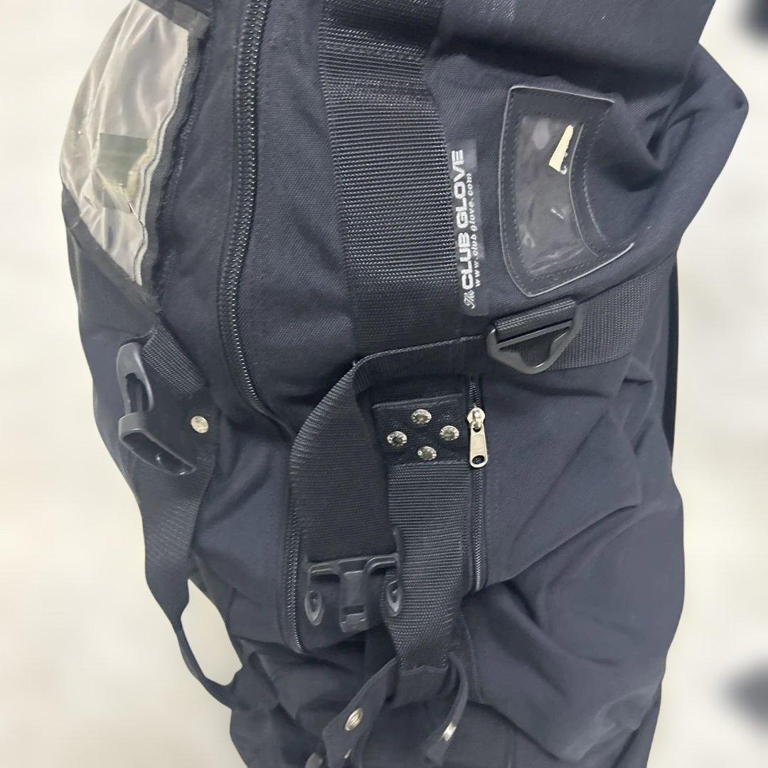 【美品】CLUBGLOVE 　ゴルフバッグ キャリーケース　トラベルカバー　黒